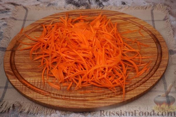 Салат из моркови и тыквы, по-корейски