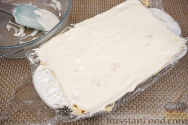 Торт из печенья с тыквой и сливочно-сырным кремом (без выпечки)