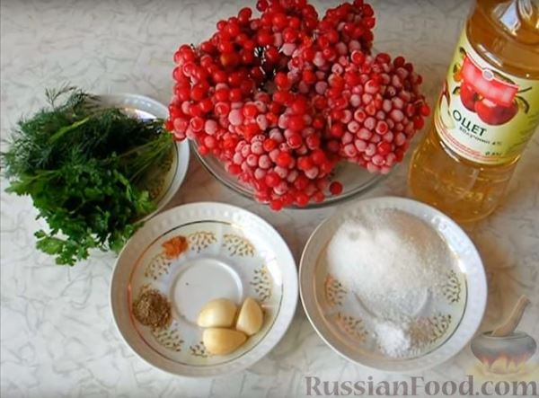 Калиновый соус к мясу, рыбе или птице